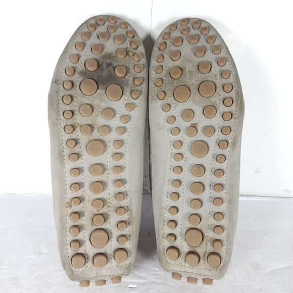 Mercanti Fiorentini Women's US11B Gray Suede Bow Flat Driving Loafer Shoes - Picture 10 of 16